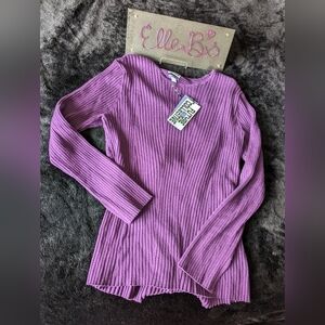 NWT Future Collective Purple Ribbed Twist Back Sweater 1X